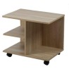 Kenneth Cole mesa al lado moderna con rueda colo roble W50 x H42.5 x D35 cmKCWD2022057O