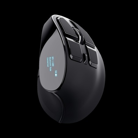 Trust mouse ergonomico inalambrico recargable color negro - 23731