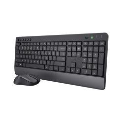 Trust teclado y mouse inalambrico eco en español teclas y botones silenciosos  24531