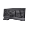 Trust teclado y mouse inalambrico eco en español teclas y botones silenciosos  24531