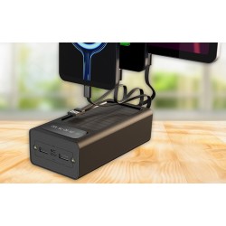 Xtech XPB-300 - Solar Power Bank - 24 pin USB-C / 4 pin USB Type A / 5 pin Micro-USB Type A - 24 pin USB-C / 4 pin USB Type A / 