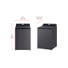 LG lavadora carga superior gris 23kg WT23EGTX6