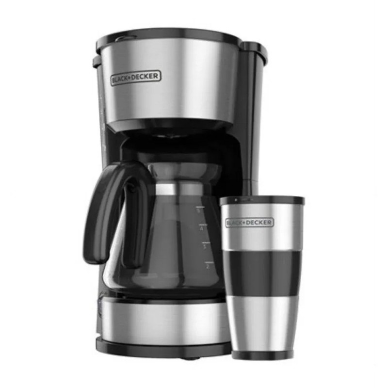 Black + Decker cafetera 5 tazas inox 4 en 1 CM0755SMX