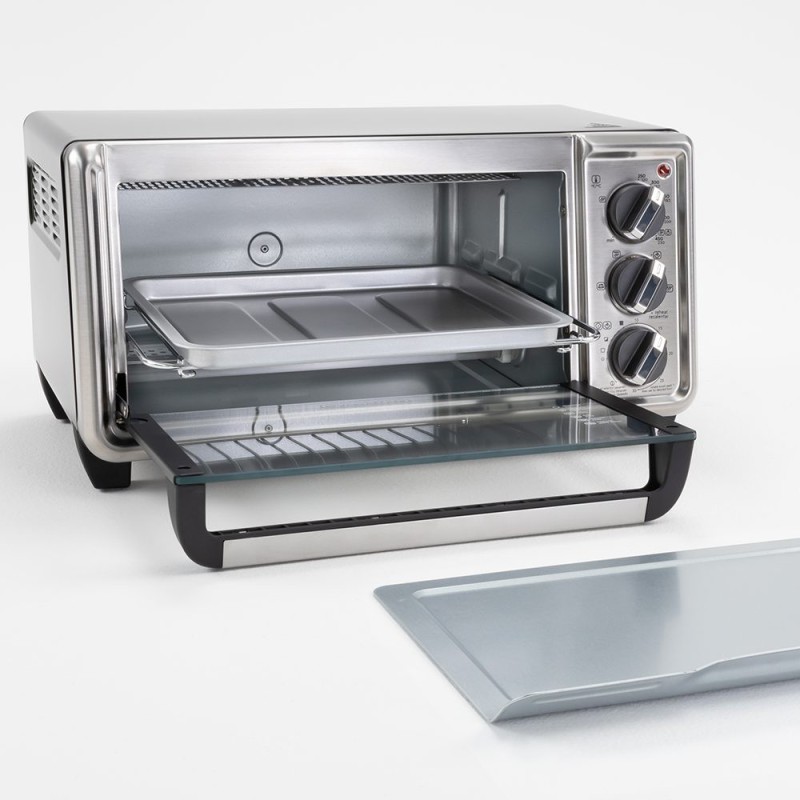 Black+Decker Horno tostador de 4 rebanadas convección natural, TO41300SDLA