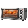 Black+Decker Horno tostador de 4 rebanadas convección natural, TO41300SDLA