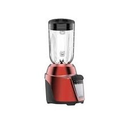 Black + Decker Licuadora Rojo Acero Inoxidable 700 Watts, 8 Veloc. Jarra vidrio 1.25L BL08762RDLA