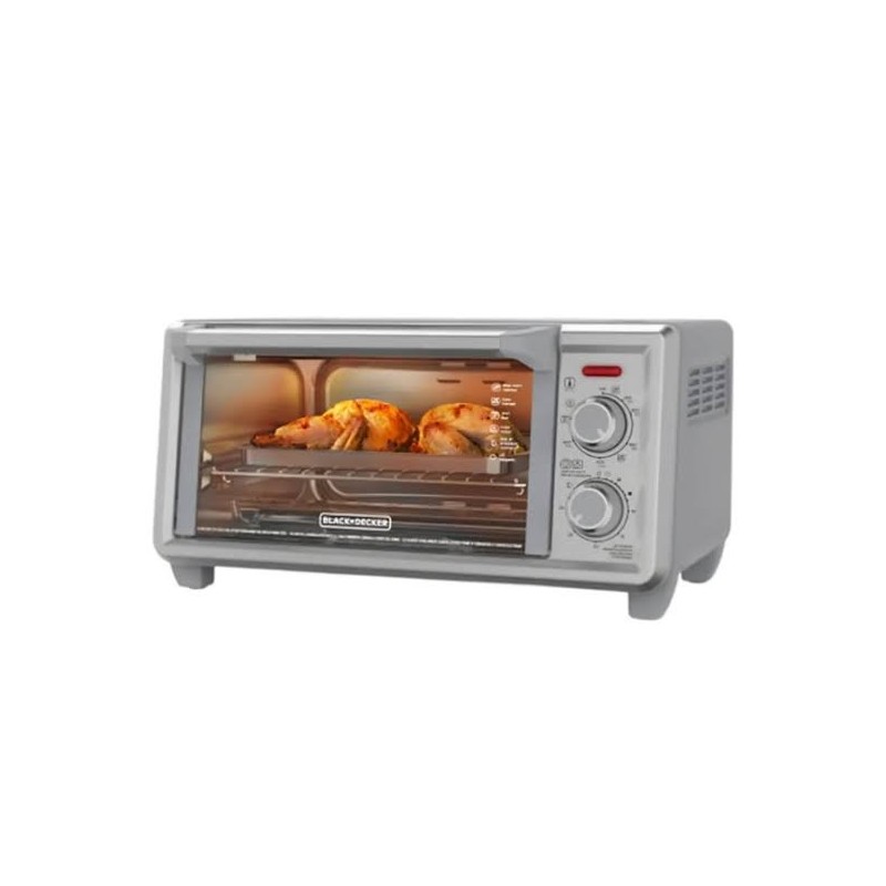 Black + Decker Horno tostador de 4 rebanadas convección natural, TO4120-1SDLA