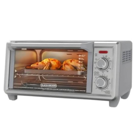 Black + Decker Horno tostador de 4 rebanadas convección natural, TO4120-1SDLA
