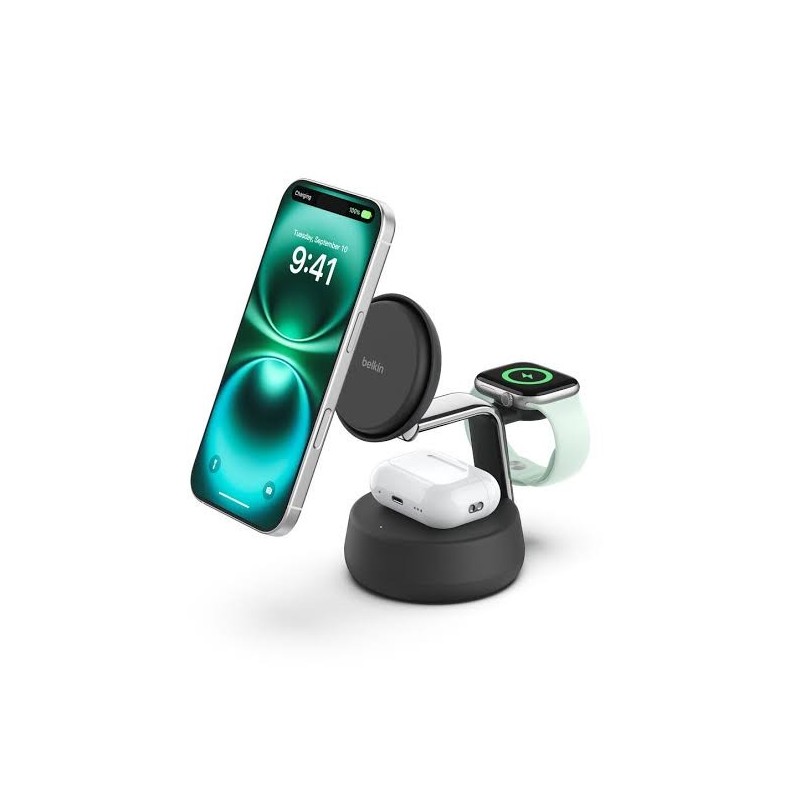 Belkin - Qi2 25W 3 in 1 UltraCharge Pro Magnetic Charging Doc - Lithium - Para Universal