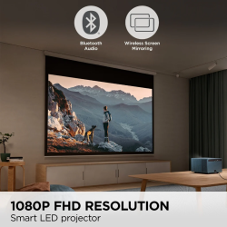 Viewsonic Proyector LED inteligente 1080p con Google TV, Wi-Fi y Bluetooth integrados - LX60HD