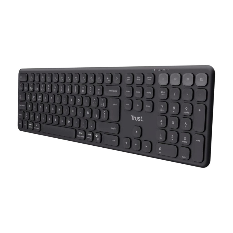 Trust Vaiya teclado inalambrico multidispositivo negro - 25635