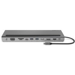 Belkin CONNECT 11-in-1 - Soporte multipuerto - USB-C - VGA, HDMI, DP - 1GbE