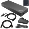 Lenovo ThinkPad Hybrid USB-C with USB-A Dock - Estación de conexión - USB-C - 2 x HDMI, 2 x DP - 1GbE - 135 vatios - Estados Uni