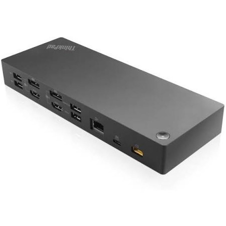 Lenovo ThinkPad Hybrid USB-C with USB-A Dock - Estación de conexión - USB-C - 2 x HDMI, 2 x DP - 1GbE - 135 vatios - Estados Uni