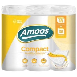 Amoos papel higienico compact doble hoja 266 H 12 rollos paq x 4  H603212