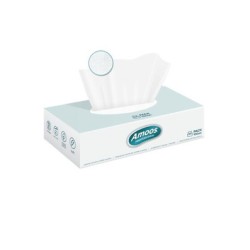 Amoos pañuelos faciales de papel desechable cosmetico 100 X 2 capas caja de 40unds F622701