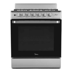 Midea Cocina De gas de 30" 6 quemadores Plateado MGS30FS1BIABGF-CA