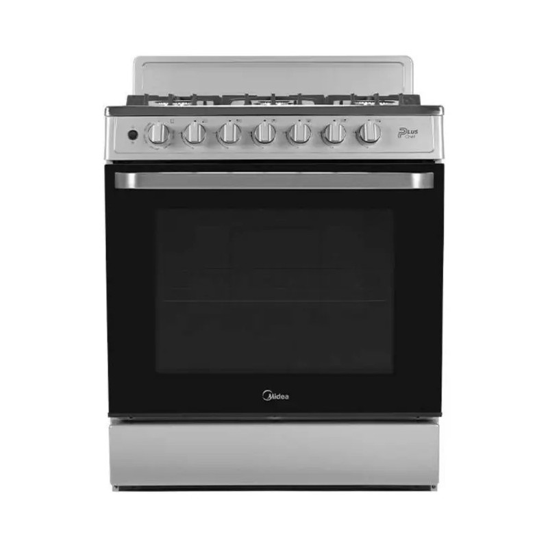 Midea Cocina De gas de 30" 6 quemadores Plateado MGS30FS1BIABGF-CA