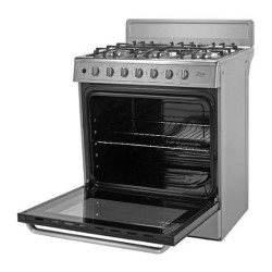 Midea Cocina De gas de 30" 6 quemadores Plateado MGS30FS1BIABGF-CA