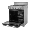 Midea Cocina De gas de 30" 6 quemadores Plateado MGS30FS1BIABGF-CA