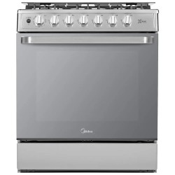 Midea Cocina De gas de 30" 6 quemadores Acero inoxidable MGS30FS1LIFSSSF