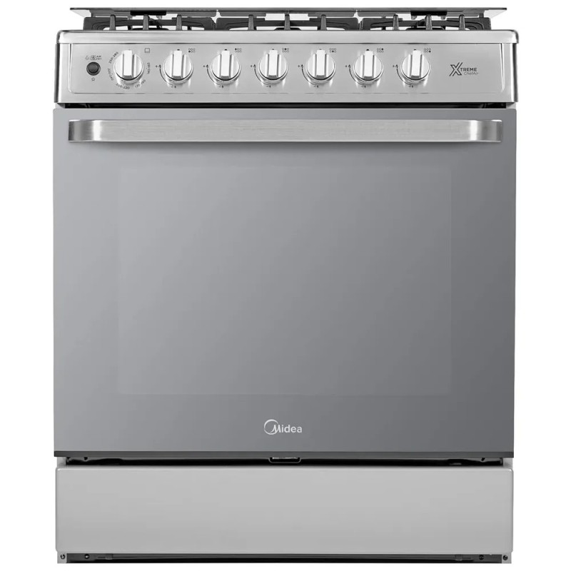Midea Cocina De gas de 30" 6 quemadores Acero inoxidable MGS30FS1LIFSSSF