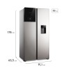 Frigidaire Refrigerador Side by Side de 19 pies Inverter con dispensador Plateado FRS19F3N5BI