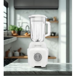 Black + Decker licuadora ice crush Vidrio 2vel 700W blanca  BL08760WDLA