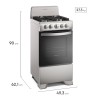 Frigidaire Cocina De gas de 20" 4 quemadores Plateado FKGN20C3MYI