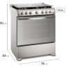 Frigidaire Cocina De gas de 30" 6 quemadores Plateado FKGN30C3FYI