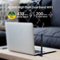 TP-link adaptador usb inalambrico AC600 de alta gama doble banda-Archer T2U Plus
