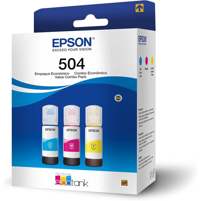 Epson botellas de tinta 3-pack cyan, magenta, amarillo 70ml C/U T504 - T504520-3P