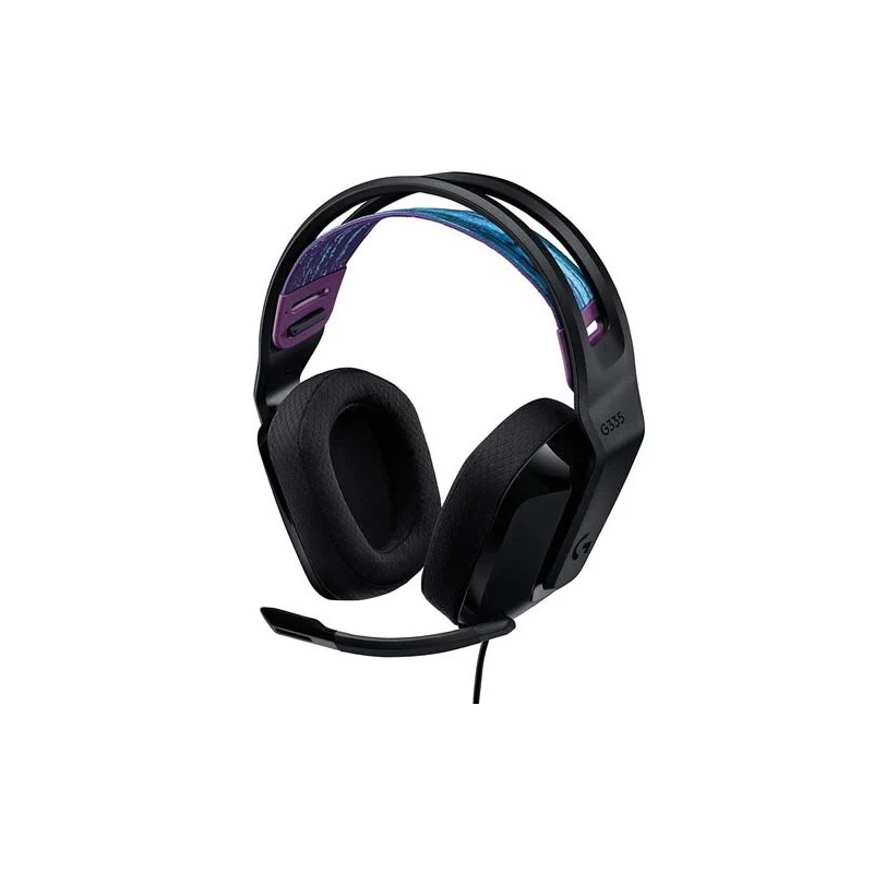 Logitech G G335 Wired Gaming Headset - Auricular - tamaño completo - cableado - conector de 3,5 mm - negro - certificado Discord