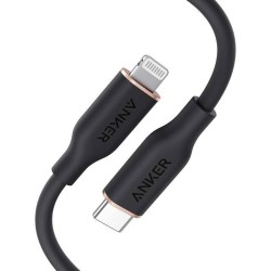 Anker - PowerLine III Flow USB-C with Lightning Connector 3ft Black