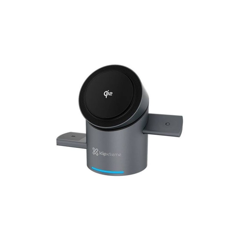 Klip Xtreme - Charging stand / battery charger - 15 Watt - 24 pin USB-C - Cellular phone / Wireless earbuds / Apple AirPods / Ap