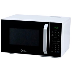 Midea Microondas 1.1 pies puerta negra y gabinete blanco MMDX11S2BW-CA