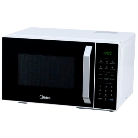 Midea Microondas 1.1 pies puerta negra y gabinete blanco MMDX11S2BW-CA
