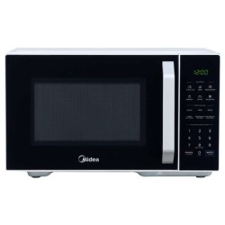 Midea Microondas 1.1 pies puerta negra y gabinete blanco MMDX11S2BW-CA