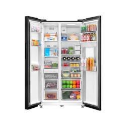 Midea Refrigerador Side by Side Inverter de 20 pies Negro MDRS710FGM28W