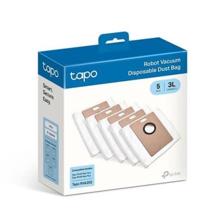 Tp Link bolsa de polvo desechable para base de autovaciado Tapo RV30 Max Plus / RV20 Max Plus (5 unidades) - Tapo RVA202