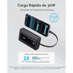 Anker - Power bank - Lithium polymer - Para -- - 20K 30W Built-In USB-C