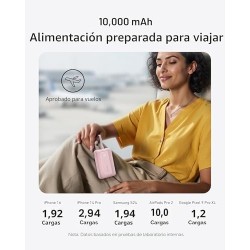Anker - powerbank - Lithium - Para -- - 10k 30w cable C Negro