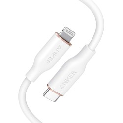 Anker - PowerLine III Flow USB-C with Lightning Connector 3ft White