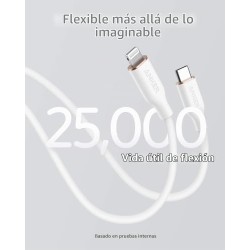 Anker - PowerLine III Flow USB-C with Lightning Connector 3ft White