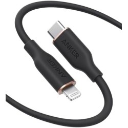 Anker - PowerLine III Flow USB-C with Lightning Connector 6ft Black