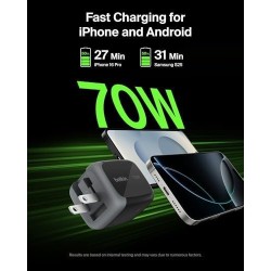 Belkin - Battery charger - 70 Watt - Lithium - Para Universal - WCH018fqWH
