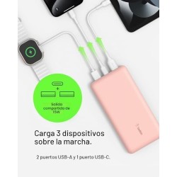 Belkin - Power bank - 20 Watt - Lithium - Para Universal - Pink