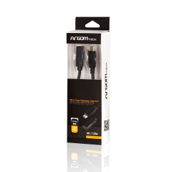 CABLE ARGOM USB 3.1 TYPE-C MALE TO FEMALE 6F/1.8M ARG-CB-0064
