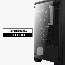 CASE GAMING RGB AEROCOOL CYLON MID TOWER VENTILADOR 1 DE 120MM CON VIDRIO LATERAL ACCM-PV10013-11 NEGRO