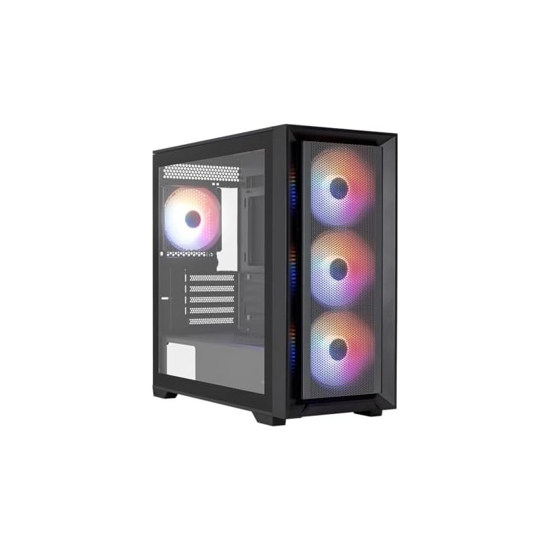 CASE GAMING RGB AEROCOOL TERN MINI MINI TOWER VENTILADORES 4 DE 120MM CON VIDRIO LATERAL Y MALLA FRONTAL TERN MINI-G-BK-V2 NEGRO